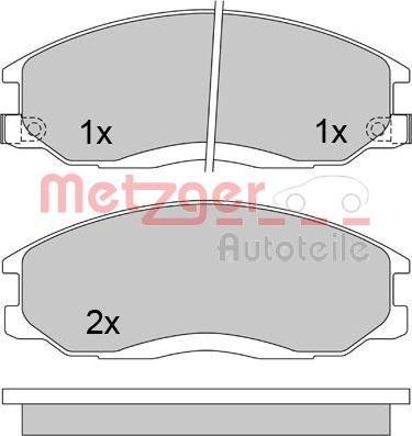 Metzger 1170402 - Kit de plaquettes de frein, frein à disque cwaw.fr