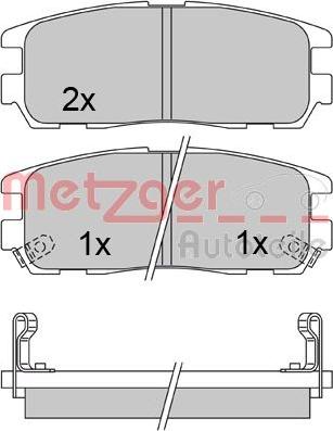 Metzger 1170414 - Kit de plaquettes de frein, frein à disque cwaw.fr