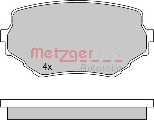 Metzger 1170415 - Kit de plaquettes de frein, frein à disque cwaw.fr