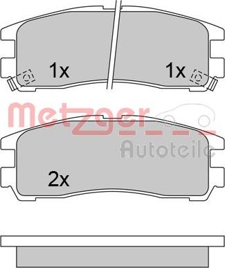 Metzger 1170413 - Kit de plaquettes de frein, frein à disque cwaw.fr