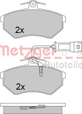 Metzger 1170412 - Kit de plaquettes de frein, frein à disque cwaw.fr