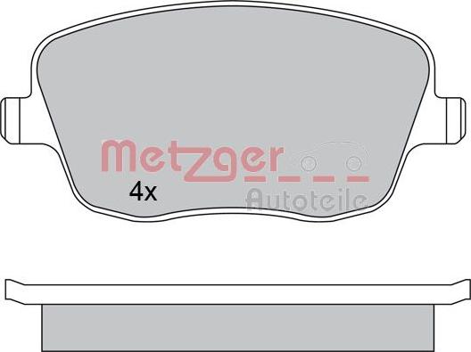 Metzger 1170417 - Kit de plaquettes de frein, frein à disque cwaw.fr