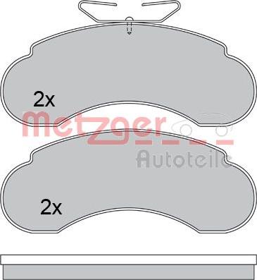 Metzger 1170485 - Kit de plaquettes de frein, frein à disque cwaw.fr