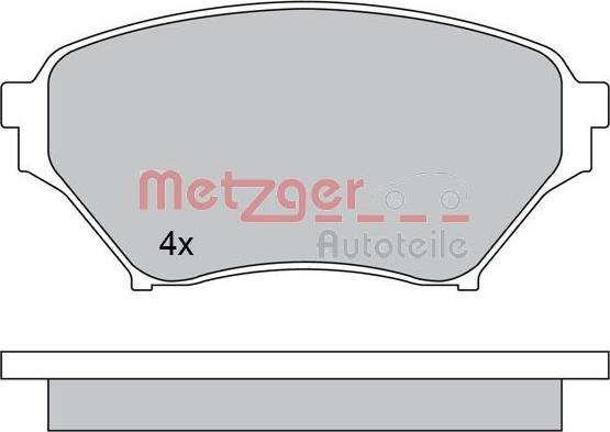 Metzger 1170480 - Kit de plaquettes de frein, frein à disque cwaw.fr