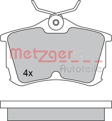 Metzger 1170435 - Kit de plaquettes de frein, frein à disque cwaw.fr