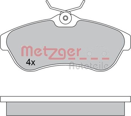 Metzger 1170438 - Kit de plaquettes de frein, frein à disque cwaw.fr