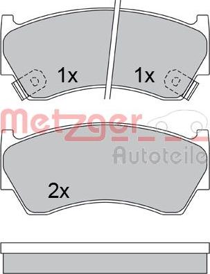 Metzger 1170433 - Kit de plaquettes de frein, frein à disque cwaw.fr