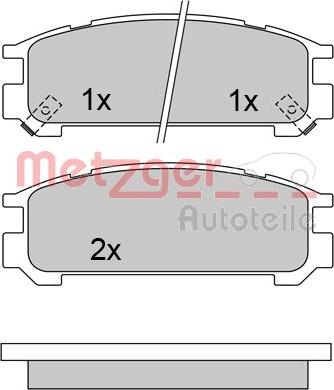 Metzger 1170429 - Kit de plaquettes de frein, frein à disque cwaw.fr