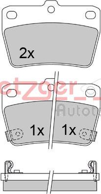 Metzger 1170420 - Kit de plaquettes de frein, frein à disque cwaw.fr