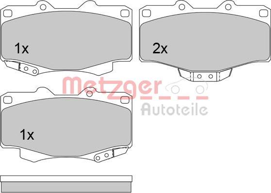 Metzger 1170428 - Kit de plaquettes de frein, frein à disque cwaw.fr