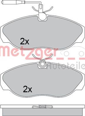 Metzger 1170477 - Kit de plaquettes de frein, frein à disque cwaw.fr