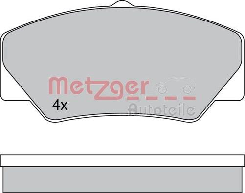 Metzger 1170599 - Kit de plaquettes de frein, frein à disque cwaw.fr