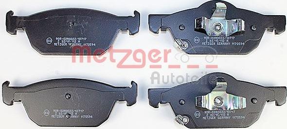 Metzger 1170594 - Kit de plaquettes de frein, frein à disque cwaw.fr