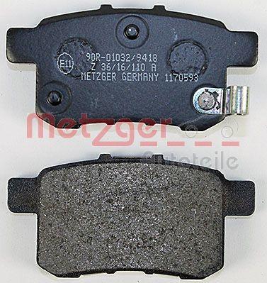 Metzger 1170593 - Kit de plaquettes de frein, frein à disque cwaw.fr