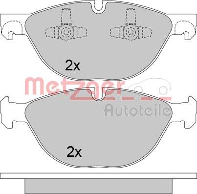 Metzger 1170592 - Kit de plaquettes de frein, frein à disque cwaw.fr