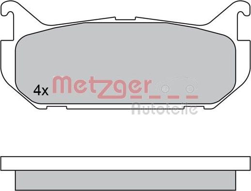 Metzger 1170549 - Kit de plaquettes de frein, frein à disque cwaw.fr