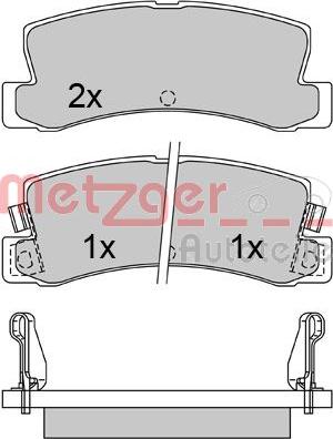 Metzger 1170546 - Kit de plaquettes de frein, frein à disque cwaw.fr