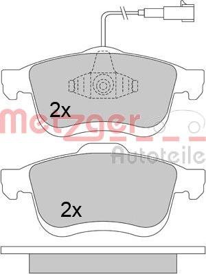 Metzger 1170542 - Kit de plaquettes de frein, frein à disque cwaw.fr