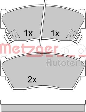 Metzger 1170547 - Kit de plaquettes de frein, frein à disque cwaw.fr