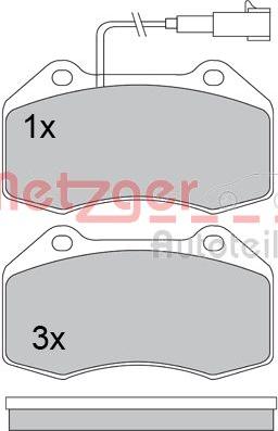 Metzger 1170559 - Kit de plaquettes de frein, frein à disque cwaw.fr