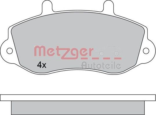 Metzger 1170553 - Kit de plaquettes de frein, frein à disque cwaw.fr