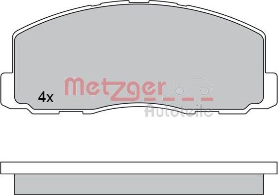 Metzger 1170569 - Kit de plaquettes de frein, frein à disque cwaw.fr