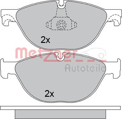 Metzger 1170564 - Kit de plaquettes de frein, frein à disque cwaw.fr