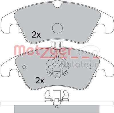 Metzger 1170509 - Kit de plaquettes de frein, frein à disque cwaw.fr