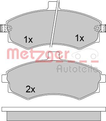 Metzger 1170506 - Kit de plaquettes de frein, frein à disque cwaw.fr