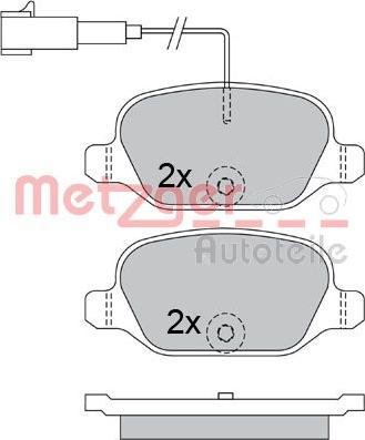 Metzger 1170500 - Kit de plaquettes de frein, frein à disque cwaw.fr