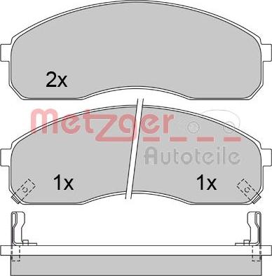 Metzger 1170501 - Kit de plaquettes de frein, frein à disque cwaw.fr