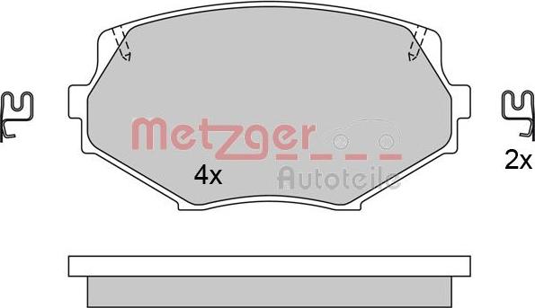 Metzger 1170515 - Kit de plaquettes de frein, frein à disque cwaw.fr