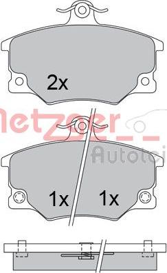 Metzger 1170513 - Kit de plaquettes de frein, frein à disque cwaw.fr