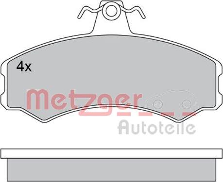 Metzger 1170512 - Kit de plaquettes de frein, frein à disque cwaw.fr