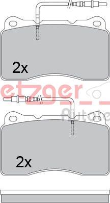 Metzger 1170534 - Kit de plaquettes de frein, frein à disque cwaw.fr