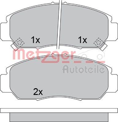 Metzger 1170536 - Kit de plaquettes de frein, frein à disque cwaw.fr