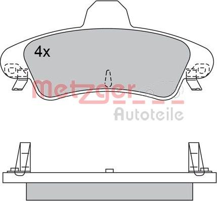 Metzger 1170531 - Kit de plaquettes de frein, frein à disque cwaw.fr