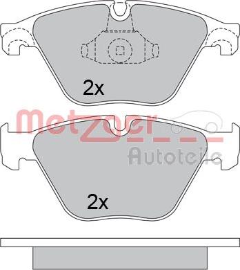 Metzger 1170538 - Kit de plaquettes de frein, frein à disque cwaw.fr