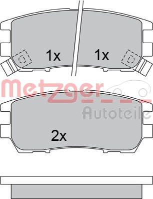 Metzger 1170529 - Kit de plaquettes de frein, frein à disque cwaw.fr