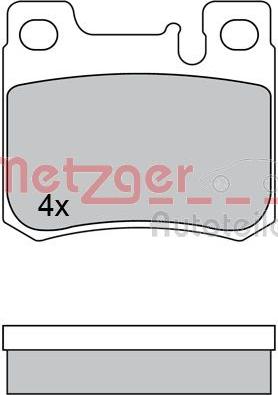 Metzger 1170526 - Kit de plaquettes de frein, frein à disque cwaw.fr