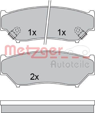 Metzger 1170528 - Kit de plaquettes de frein, frein à disque cwaw.fr