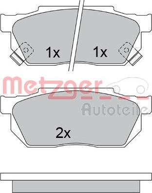 Metzger 1170527 - Kit de plaquettes de frein, frein à disque cwaw.fr