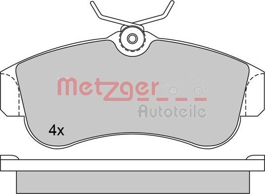 Metzger 1170574 - Kit de plaquettes de frein, frein à disque cwaw.fr