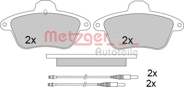 Metzger 1170575 - Kit de plaquettes de frein, frein à disque cwaw.fr