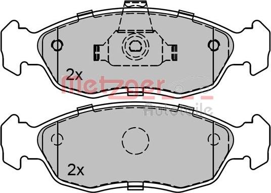 Metzger 1170578 - Kit de plaquettes de frein, frein à disque cwaw.fr