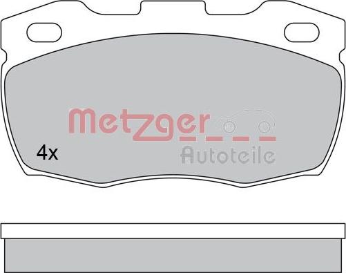 Metzger 1170573 - Kit de plaquettes de frein, frein à disque cwaw.fr