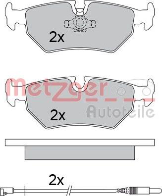 Metzger 1170572 - Kit de plaquettes de frein, frein à disque cwaw.fr