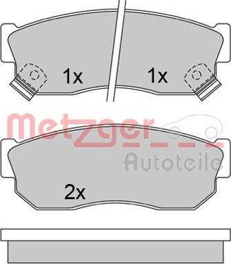 Metzger 1170641 - Kit de plaquettes de frein, frein à disque cwaw.fr