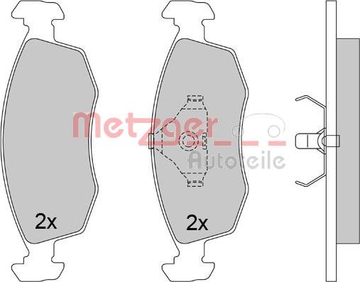 Metzger 1170642 - Kit de plaquettes de frein, frein à disque cwaw.fr