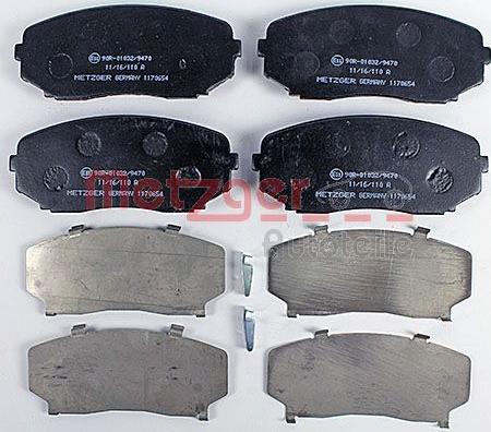 Metzger 1170654 - Kit de plaquettes de frein, frein à disque cwaw.fr